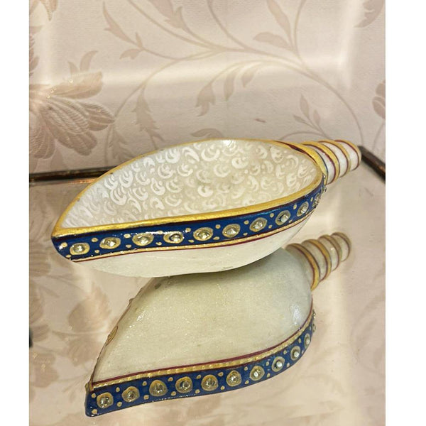 Marble Shell Shaped Trinket Bowl - Min Ayn Home Home Decoration