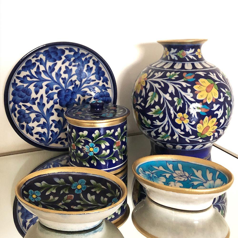 Blue Pottery Collection Home Accessories and Furnishings in UAE Min
