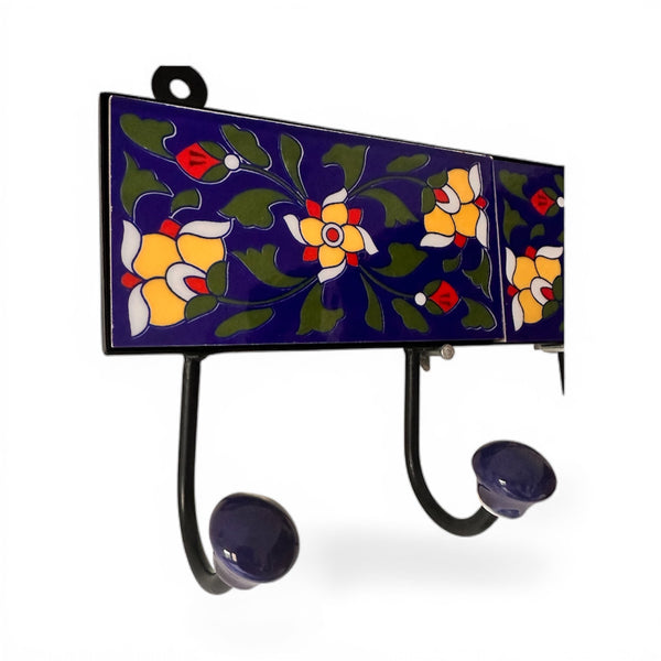 Ceramic Wall Hooks Blue