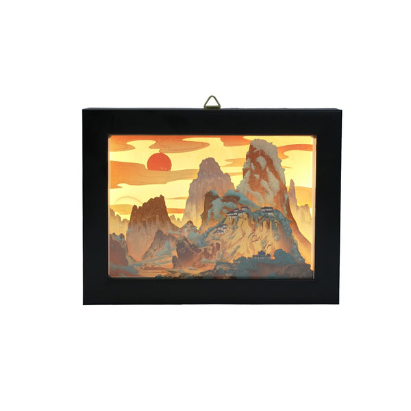 3D Paper Cut Led Light Mountain Design