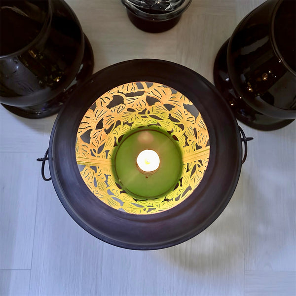 Metal Candle Holder With Handles