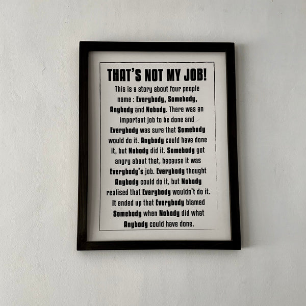 Wall Decor - That's Not My Job