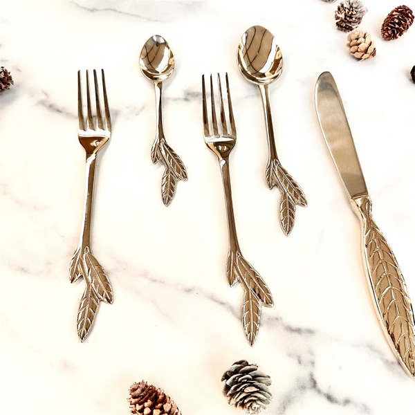 Cutlery Set Leaf Design Flatware