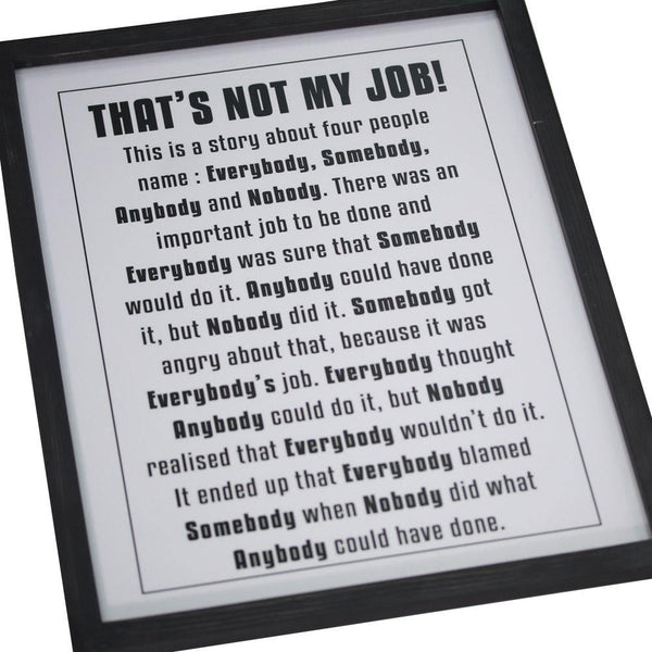 Wall Decor - That's Not My Job - Min Ayn Home Home Decoration