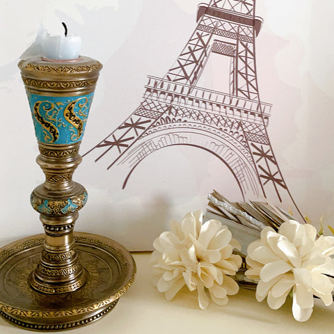 Round Base Arabesque Candle Holder - Min Ayn Home Home Decoration