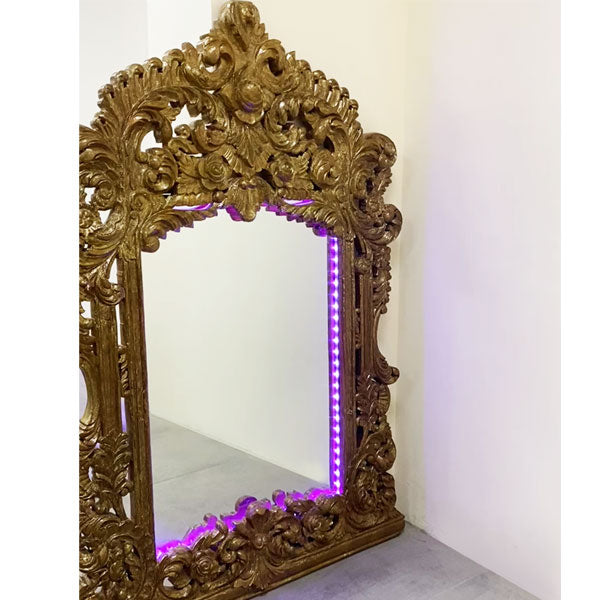 Teak Wood Hanging Mirror - Min Ayn Home Home Decoration