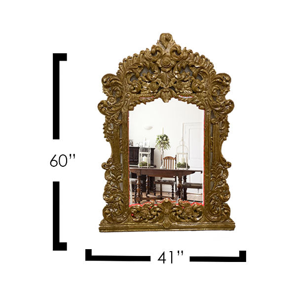 Teak Wood Hanging Mirror - Min Ayn Home Home Decoration
