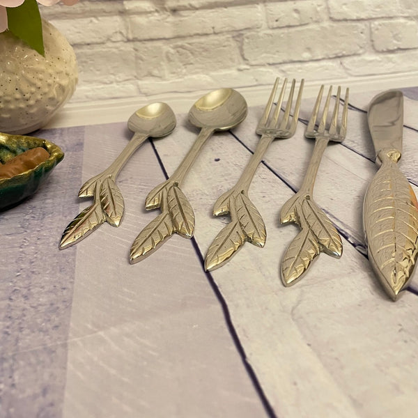 Cutlery Set Leaf Design Flatware