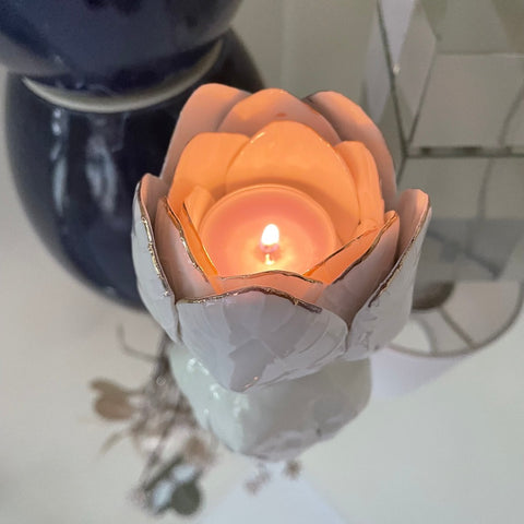 Tea Light Candle Holder Flower Design
