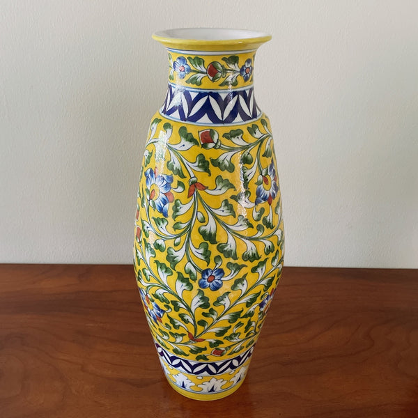 Blue Pottery Big Accent Vase