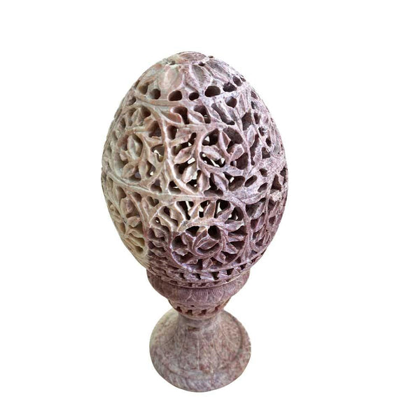 Egg Shaped Marble Candle Holder - Min Ayn Home Home Decoration