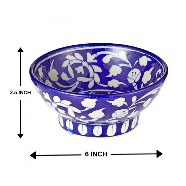 Blue Pottery Snack Bowl