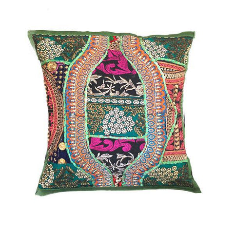 Handmade Cushion Cover - Green - Min Ayn Home Home Decoration