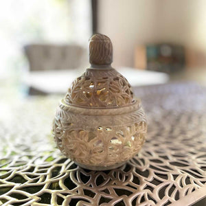 Marble Potpourri Jar - Min Ayn Home Home Decoration