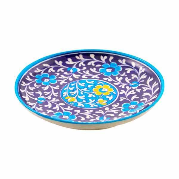 Blue Pottery Dinner Plate - Min Ayn Home Home Decoration