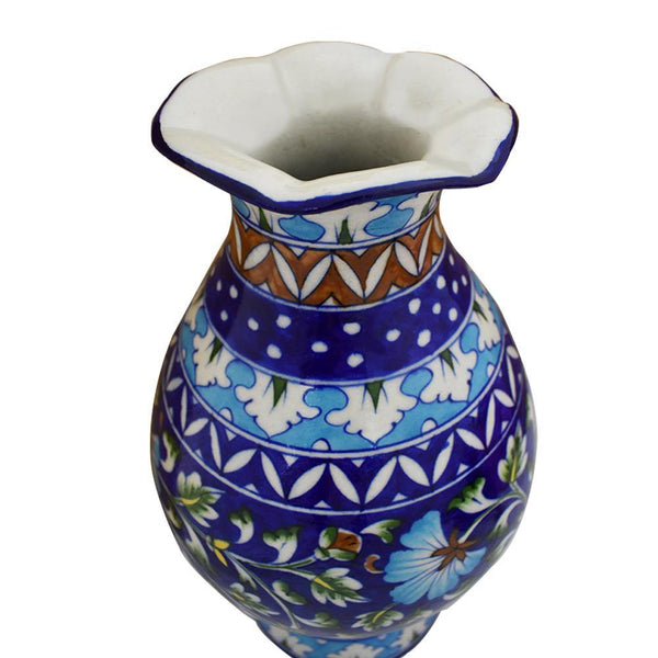 Blue Floral Vase - Min Ayn Home Home Decoration