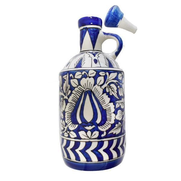 Ceramic Oil Bottle Light Blue - Min Ayn Home Home Decoration