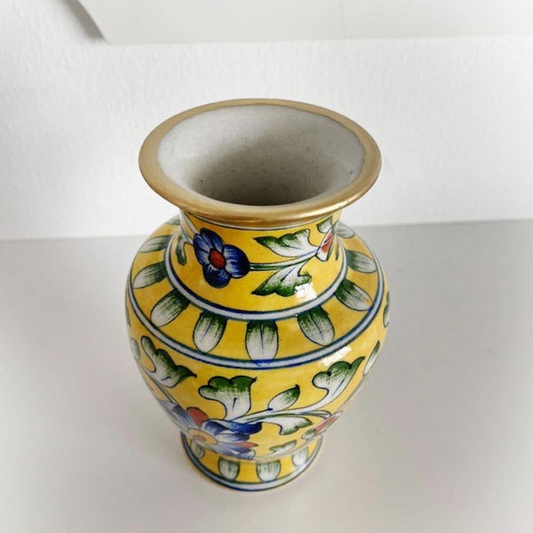Yellow Floral Vase - Min Ayn Home EID Sale