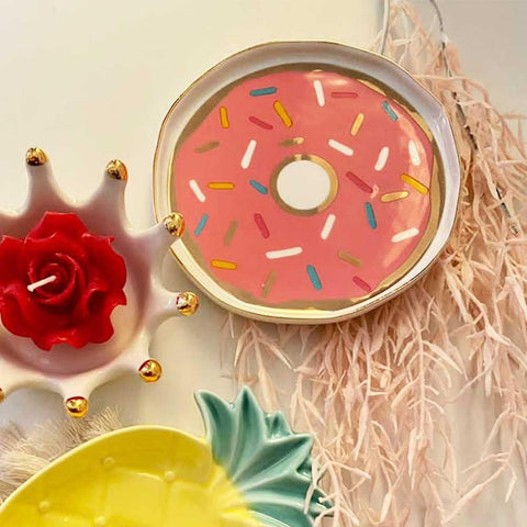 Ceramic Donut Plate - Min Ayn Home Home Decoration