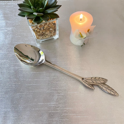 Teaspoon Flatware Cutlery Leaf Design