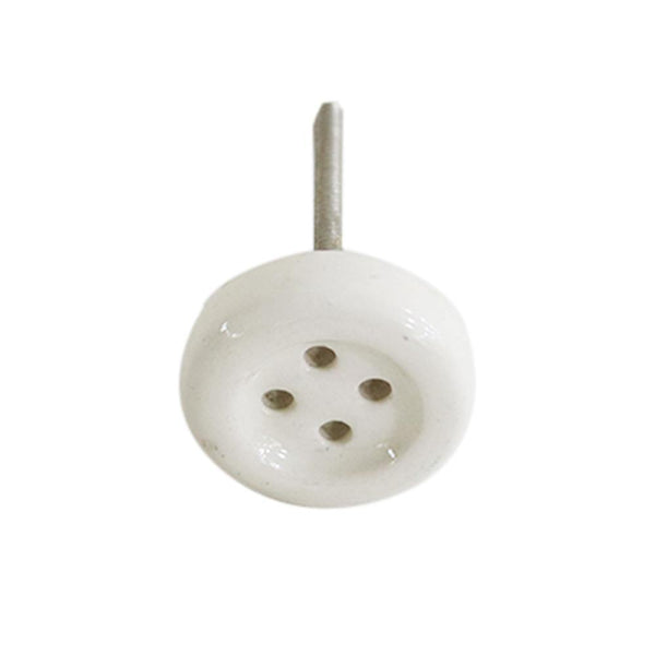 White Ceramic Knob Button - Min Ayn Home Home Decoration
