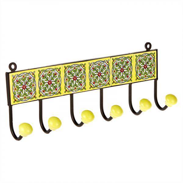 Tile Fitted Set Of 6 Wall Hooks - Min Ayn Home Home Decoration