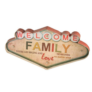 Metal Welcome Wall Decor - Min Ayn Home Home Decoration