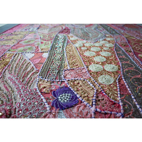 Handmade Tapestry Pink - Min Ayn Home Home Decoration