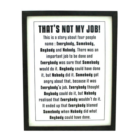 Wall Decor - That's Not My Job - Min Ayn Home Home Decoration