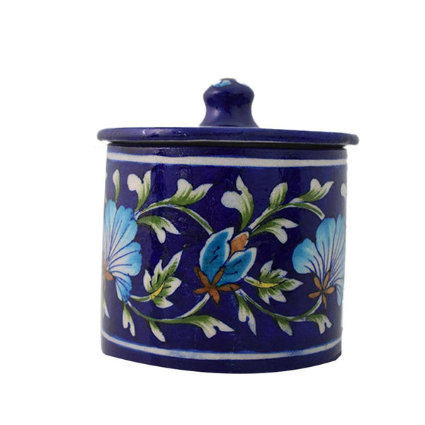 Blue Pottery Decorative Jar - Min Ayn Home Home Decoration