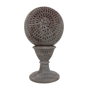 Marble Candle Holder Ball With Pedestal - Min Ayn Home Home Decoration