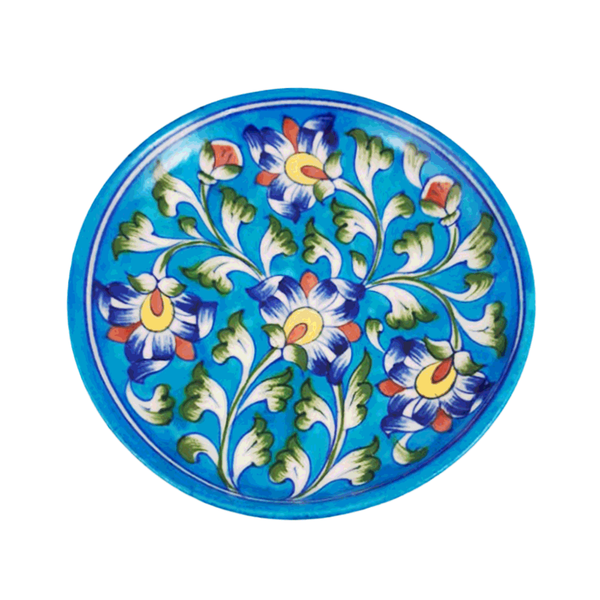Snack Plate Light Blue - Min Ayn Home Home Decoration