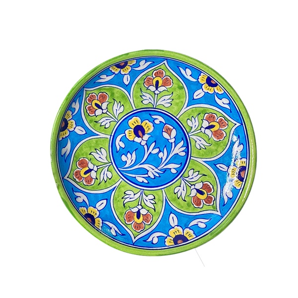 Blue Pottery Salad Plate - Min Ayn Home Home Decoration