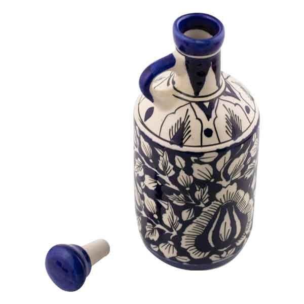 Ceramic Oil Bottle - Dark Blue - Min Ayn Home Home Decoration