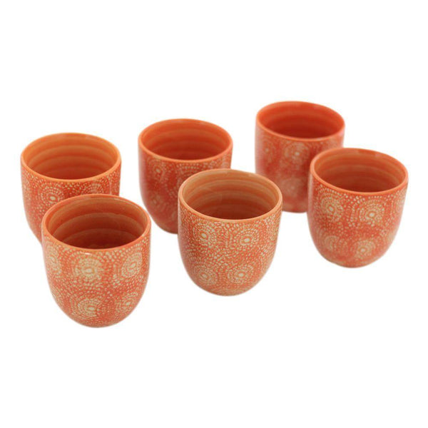 Ceramic Cups - Set of 6 - Min Ayn Home Home Decoration